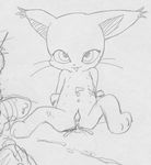 after_sex cat clothing cum cum_in_pussy cum_inside cum_on_stomach digimon feline female gatomon gloves looking_at_viewer mammal monochrome multi_nipple nipples open_mouth paws pussy sketch trz whiskers 