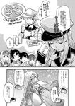  ainu_clothes bottle braid closed_eyes comic cup drinking_glass etorofu_(kantai_collection) folded_ponytail food gangut_(kantai_collection) glass greyscale hammer_and_sickle hand_on_own_cheek hand_up hat headband hibiki_(kantai_collection) highres holding holding_cup houshou_(kantai_collection) japanese_clothes kamoi_(kantai_collection) kantai_collection kappougi kasuga_maru_(kantai_collection) kimono long_hair long_sleeves military military_hat military_uniform monochrome multiple_girls obi one_eye_closed open_mouth partially_translated peaked_cap pirozhki ponytail remodel_(kantai_collection) sailor_hat sash sidelocks sigh smile snow snowing star sweatdrop taiyou_(kantai_collection) translation_request twin_braids uniform verniy_(kantai_collection) wide_sleeves yuki_onna yuzu_momo 