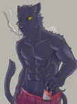  beverage clothed clothing feline ipod male mammal muscular muscular_male nintendo panther panther_caroso smoking soda soliscanis solo star_fox topless video_games 