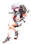  bruises kantai_collection mecha personification purple_hair seifuku short_hair tama_(kantai_collection) 