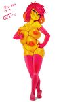  2016 absurd_res big_breasts breasts clothing female hi_res humanoid inverted_nipples legwear looking_at_viewer mario_bros multi_breast nintendo nipples not_furry nude pussy scuttlebug shiny_skin simple_background smile solo squish stockings text theboogie video_games voluptuous white_background 