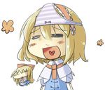  :d =_= alice_margatroid arnest blonde_hair blush_stickers bow chibi female_pervert hair_bow heart heart_in_mouth jpeg_artifacts object_on_head open_mouth panties panties_on_head pervert shanghai_doll short_hair simple_background smile solo touhou underwear white_background wide_face 