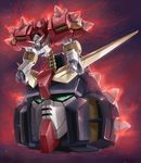  bad_pixiv_id devil_gundam fusion g_gundam gundam gundam_00 mecha no_humans parody reborns_gundam solo space tomo_(machinemess) 