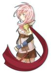  agi bad_id bad_pixiv_id blue_eyes cape final_fantasy final_fantasy_xiii fingerless_gloves gloves lightning_farron long_hair miniskirt pink_hair skirt solo 