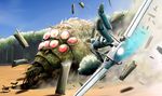  bad_id bad_pixiv_id bug chasing debris flying insect kaze_no_tani_no_nausicaa mehve motion_blur nausicaa ohmu red_eyes running tk914 yupa 