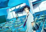  bad_id bad_pixiv_id blue classroom desk fish indoors kita_high_school_uniform koizumi_itsuki kyon male_focus multiple_boys satsuki_(zen05) school_desk school_uniform stingray suzumiya_haruhi_no_yuuutsu whale 