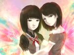  amakura_mayu amakura_mio artist_request brown_eyes dress fatal_frame fatal_frame_2 multiple_girls siblings sisters twins 