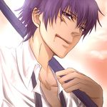  angel_beats! bad_id bad_pixiv_id hasuno_mia male_focus noda_(angel_beats!) purple_eyes purple_hair solo 