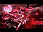  bad_id bad_pixiv_id bat_wings hassymoon hat highres polearm purple_hair red_eyes remilia_scarlet solo spear touhou weapon wings zoom_layer 