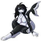  aries_verlonis black_hair blue_eyes breasts cetacean female fish hair mammal marine orca solo tongue usvakero whale 