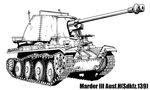  earasensha greyscale ground_vehicle marder_iii military military_vehicle monochrome motor_vehicle original tank tank_destroyer world_war_ii 