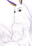  &lt;o&gt;_&lt;o&gt; blanket breasts commentary_request cosplay fate/grand_order fate_(series) hairband medium_breasts medjed medjed_(cosplay) nitocris_(fate/grand_order) nitocris_(swimsuit_assassin)_(fate) onsoku_maru simple_background skin_tight solo upper_body white white_background 