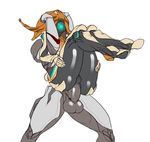  &lt;3 anal balls big_penis butt excalibur_(warframe) female ivara_(warframe) lewdreaper male not_furry penis pussy sex simple_background standing video_games warframe white_background 