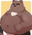  96k-k 96tning bear belly blush clothing male mammal overweight overweight_male simple_background solo underwear 