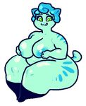  2016 :3 aliasing animal_humanoid areola belly big_areola big_belly big_breasts big_thighs biped black_socks blue_fur blue_nipples blue_nose blue_skin blue_stripes breasts cat_humanoid clothing curly_hair cyan_nose cyan_skin cyan_stripes digital_drawing_(artwork) digital_media_(artwork) eyelashes feline female front_view fukmin-dx full-length_portrait fur green_eyes green_skin hair holding_breast huge_breasts humanoid humanoid_hands inner_ear_fluff knee_socks legs_together legwear licking licking_lips looking_at_viewer low_res mammal mostly_nude multicolored_skin navel nipple_pinch nipples obese overweight overweight_female pinch pink_tongue portrait shiny short_hair short_tail shortstack simple_background sitting slit_pupils smile socks solo striped_skin striped_tail stripes tongue tongue_out two_tone_skin two_tone_tail white_background 