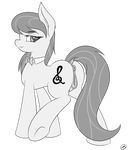  animal_genitalia animal_pussy anus bedroom_eyes capseys cutie_mark equine equine_pussy feral friendship_is_magic half-closed_eyes happy horse inner_ear_fluff looking_back mammal monochrome my_little_pony naughty_face octavia_(mlp) pony pussy seductive simple_background smile 