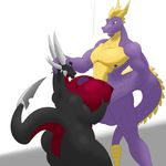 absurd_res angrypotato96 anthro balls big_balls big_breasts breasts dragon duo erection female hi_res horn huge_breasts hyper hyper_breasts male male/female muscular nipples nude open_mouth sex spyro spyro_the_dragon thick_thighs titfuck video_games voluptuous 