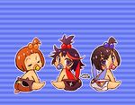  3girls baby diaper kill_la_kill kiryuuin_satsuki mankanshoku_mako matoi_ryuuko multiple_girls pacifier short_hair younger 