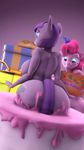  2017 3d_(artwork) anthro big_breasts big_butt blue_eyes breasts butt cake digital_media_(artwork) duo equine female food friendship_is_magic gift hair horse huge_breasts huge_butt mammal maud_pie_(mlp) my_little_pony nude pinkie_pie_(mlp) pony side_boob smile snuddy source_filmmaker voluptuous 