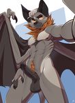  abs anthro balls bat erection looking_at_viewer male mammal muscular muscular_male nipples nude patto penis pubes retracted_foreskin selfie solo uncut wings yellow_eyes 