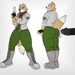  anthro breasts butt butt_slap canine clothing crossgender female fox fox_mccloud mammal nintendo oystercatcher7 slap star_fox video_games 