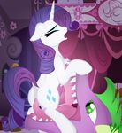  &lt;3 2017 anus bed cunnilingus cutie_mark dock dragon duo equine eyes_closed female feral feral_on_feral friendship_is_magic green_eyes hair horn inside larger_male male male/female mammal my_little_pony open_mouth oral purple_hair rarity_(mlp) scalie sex size_difference spike_(mlp) tongue_in_pussy unicorn vaginal virenth 