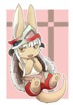  artist_request brown_eyes furry long_hair made_in_abyss nanachi_(made_in_abyss) open_mouth rabbit white_hair 