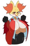  big_breasts blush breasts clothing delphox dongitos eyewear female glasses huge_breasts nintendo pok&eacute;mon pok&eacute;mon_(species) robe solo tagme video_games wide_hips 