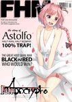  absurdres androgynous astolfo_(fate) black_bow blush bow braid cosplay cover dress fate/apocrypha fate_(series) hair_ribbon highres lulu-chan92 magazine_cover male_focus marilyn_monroe marilyn_monroe_(cosplay) multicolored_hair open_mouth parody petals purple_eyes ribbon single_braid skirt skirt_lift streaked_hair the_seven-year_itch white_dress wind wind_lift 