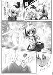  blush comic dress earmuffs greyscale hat highres izumi_yukiru monochrome multiple_girls page_number pointy_hair skirt sleeveless soga_no_tojiko tate_eboshi touhou toyosatomimi_no_miko translated 