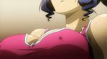  10s 1girl animated animated_gif black_hair breasts cleavage erect_nipples freezing_(series) large_breasts rana_linchen solo upper_body 