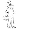  animated anthro barely_contained canine clothed clothing erection greyscale growth humanoid_penis hyper hyper_penis kom komponi male mammal monochrome open_mouth penis penis_growth solo standing surprise sweat wardrobe_malfunction 