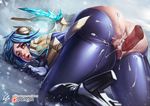  1girl all_fours anus ass bent_over blue_hair breasts censored cum cum_in_pussy disembodied_penis frostblade_irelia high_heels huge_ass irelia league_of_legends penis pov pussy riot_games sex solo torn_bodysuit vaginal watermark yellow_eyes 