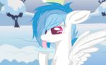  2017 blue_hair cold cute equine female forest friendship_is_magic fur hair hoof_hold horse icicle invalid_tag licking male mammal mane mountain my_little_pony pegasus pink_tongue pony purple_eyes snow solo tasty theskif tongue tongue_out tree wings winter yuksie_boom 