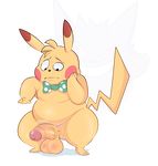  alpha_channel ambiguous_gender anthro balls barefoot bow cute erection eroborus fan_character gengar ghost hair long_ears looking_down male nintendo nude penis pikachu pok&eacute;mon simple_background slightly_chubby smile spirit standing sweat teeth thick_penis thick_thighs transparent_background uncut vein veiny_penis video_games 
