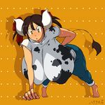 animated breasts cow_girl gigantic_breasts hataraki_ari push-ups sukimi 