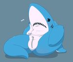  2015 acstlu ambiguous_gender anthro blush clothing costume english_text fish halftime_shark hi_res marine meme presenting shark solo suggestive suit teeth text zipper 