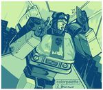  80s autobot camera cellphone insignia jazz_(transformers) machinery mecha no_humans oden_(dofuko) oldschool phone robot self_shot smartphone smile solo taking_picture transformers 