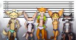  anthro canine clothing disney fennec finnick fox guardians_of_the_galaxy kairixshadowklaw lineup lombax male mammal marvel middle_finger nick_wilde paladins pip_(paladins) raccoon ratchet ratchet_and_clank rocket_raccoon underwear video_games zootopia 