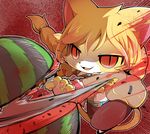  artist_request blonde_hair cat cat_busters furry open_mouth 