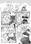  alcohol alternate_species animal_humanoid beverage bowser bowsette_meme breasts cleavage clothed clothing collar comic crossgender dialogue digital_drawing_(artwork) digital_media_(artwork) fangs female fire goomba group hi_res humanoid koopa mario_bros nintendo pencils_(artist) princess_peach scalie spiked_collar spikes super_crown tears toad_(mario) tongue tongue_out video_games wine 