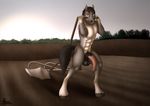  anthro athletic balls equine farm gangstaguru horse male mammal monochrome muscular penis plough pull riding_crop sepia sunrise whip working 