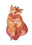  2017 anthro blush brown_fur bryce_(lonewolfhowling) canine cuddling dingo dog duo foreskin fur humanoid_penis male male/male mammal nude penis smile spencer_(lonewolfhowling) uncut 