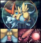  anal anal_penetration cum cum_in_pussy cum_in_uterus cum_inside cum_while_penetrated duo female impregnation internal legendary_pok&eacute;mon male male/female mew nintendo one_eye_closed ovum penetration pok&eacute;mon revous sex shiny_pok&eacute;mon tail_sex tongue tongue_out tree uterus vaginal vaginal_penetration victini video_games 