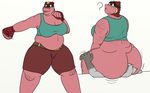  anthro belly big_belly big_breasts big_butt big_thighs breasts butt cleavage clothed clothing crossgender eyewear facesitting female goggles hippopotamus invalid_tag mammal mask murray muscular overweight oystercatcher7 pink_skin sly_cooper sly_cooper_(series) video_games 