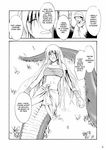  animal_humanoid big_breasts blood breasts clothed clothing comic doujinshi female greyscale hair hi_res human humanoid lamia lying male mammal monochrome monster_girl_(genre) reptile scales scalie snake unknown_artist wounded 