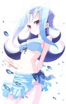  bikini blue_eyes blue_hair blush kamishiro_rio long_hair smile 