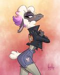  2017 anthro artbirchly_(artist) caprine clothed clothing disney female mammal piercing sheep simple_background solo wool zootopia 