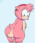  2017 amy_rose anthro anus balls big_balls big_butt breasts butt crossgender dickgirl flaccid fur furfireburst green_eyes hair hedgehog humanoid_penis intersex looking_back mammal nipples nude penis presenting presenting_hindquarters simple_background smile solo sonic_(series) video_games 