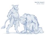  2004 bear bovine cattle cum excessive_cum male male/male mammal monochrome oral penis taurin_fox 